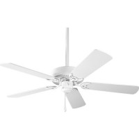 Progress Lighting P2500-30 42-Inch 5 Blade Fan with 3-Speed Reversible Motor with Reversible White or Washed Oak Blades  White - B00084SYHY